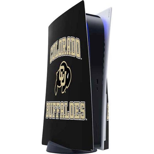 University of Colorado CU Logo on Gold PS5 Console Skin